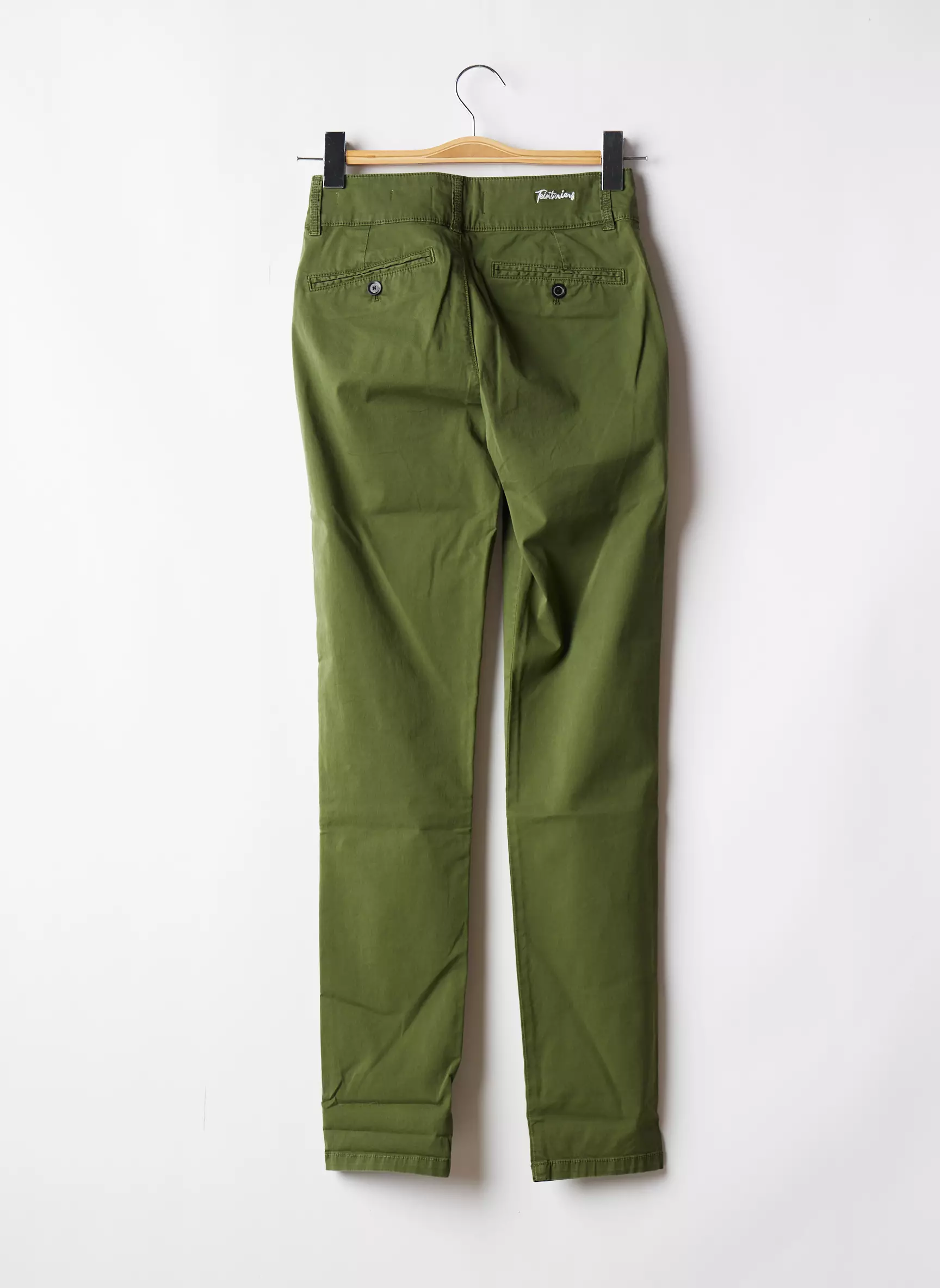 Les Teinturiers Pantalons Chino Femme couleur vert