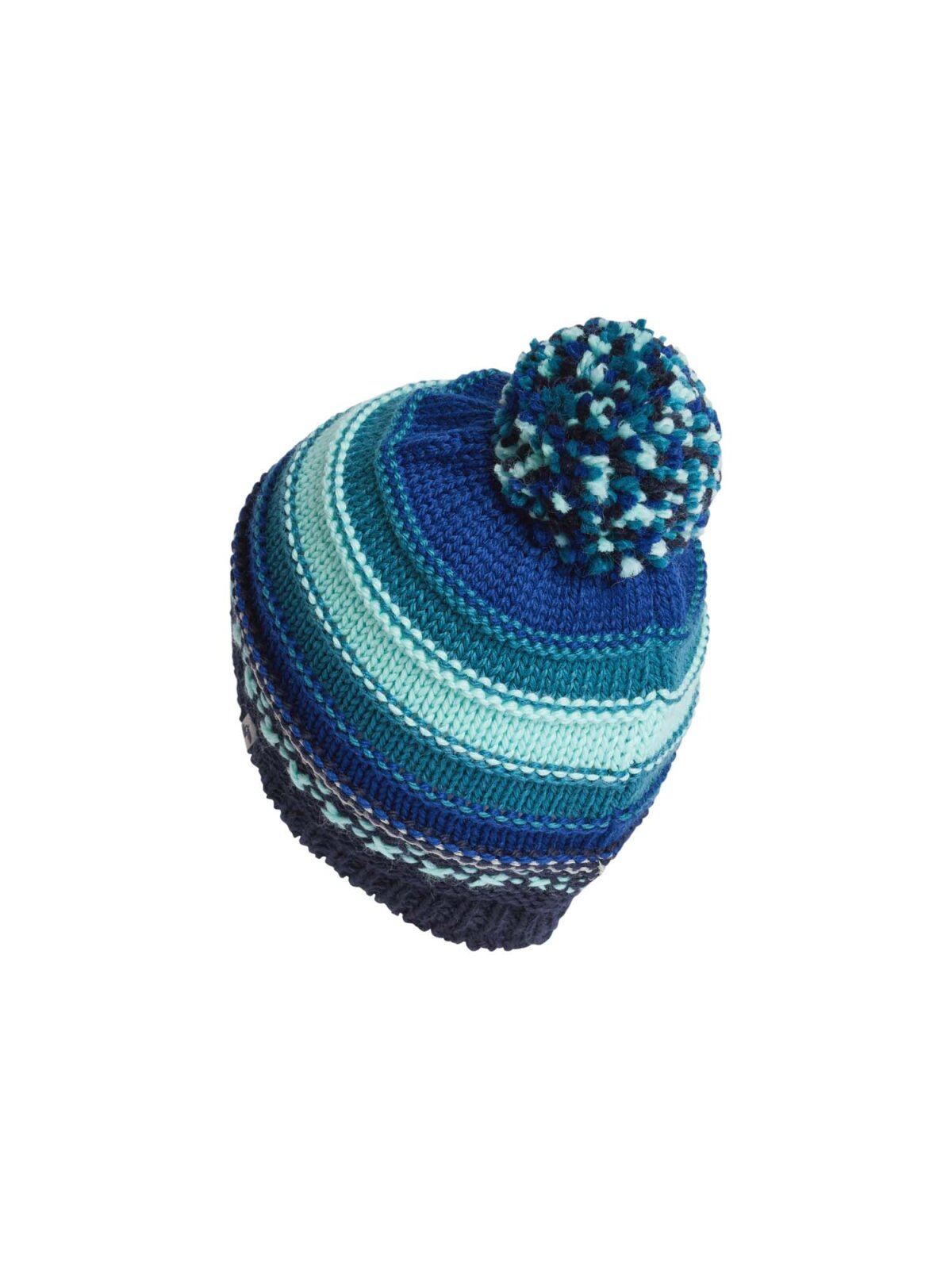 Strickmütze mit Bommel, marine, Gr. 46/48