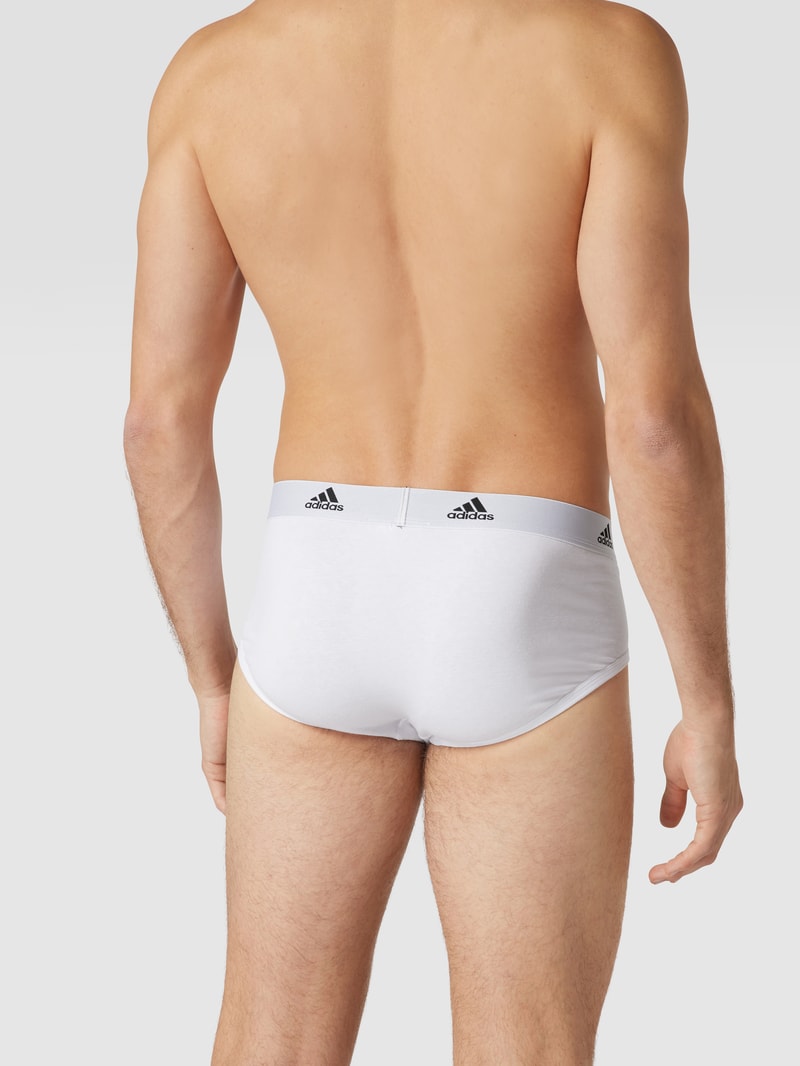 Trunks mit Label-Schriftzug im 3er-Pack in weiß