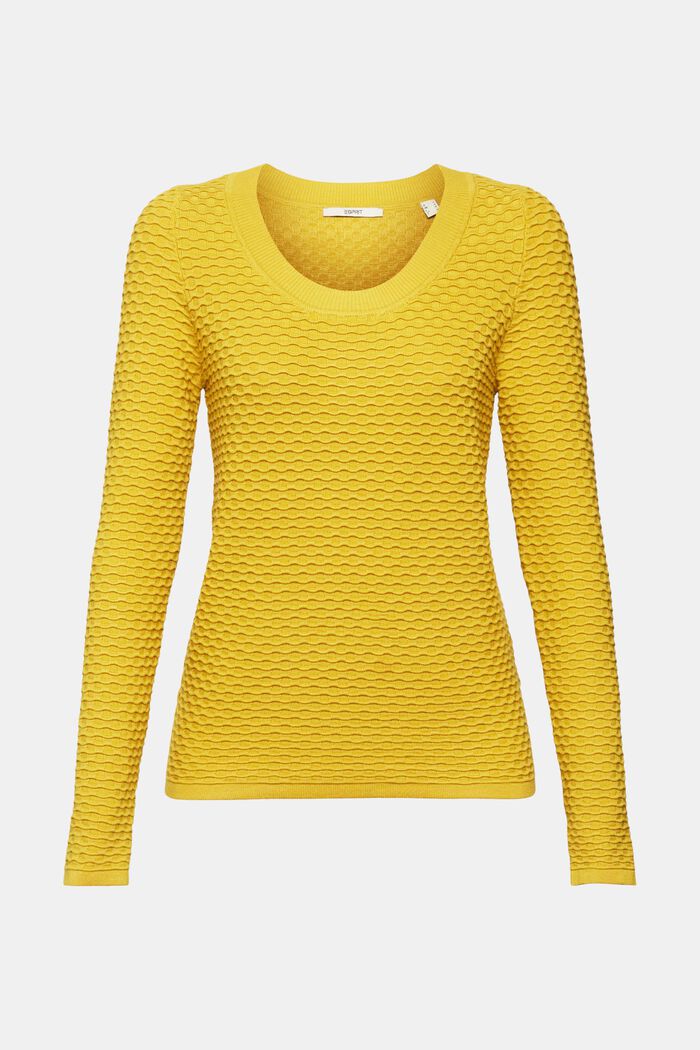 Strukturierter Pullover mit weitem Ausschnitt