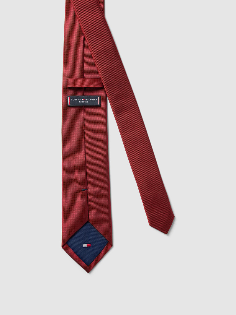 Krawatte aus Seide (7 cm) Modell 'RIB SOLID' in rot