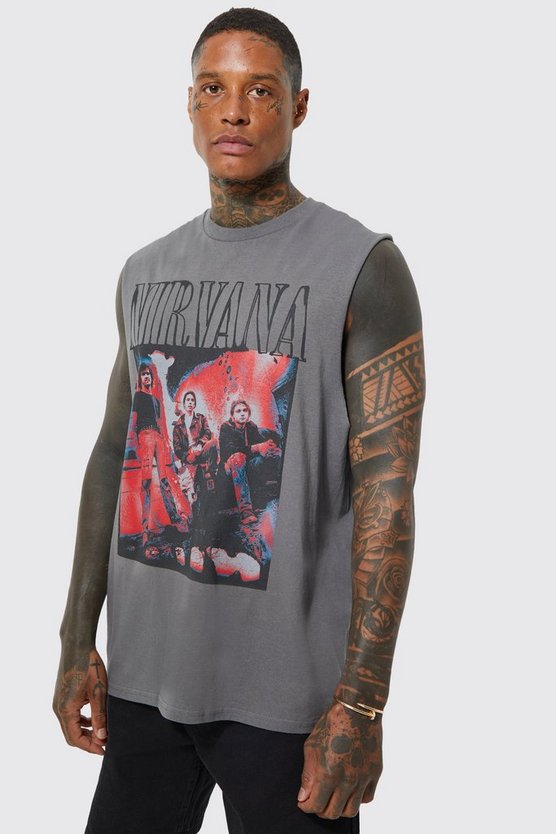 Oversize Tanktop mit Nirvana-Print