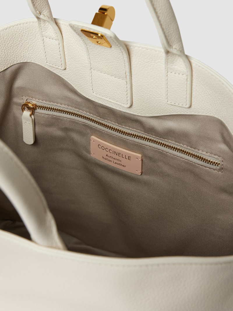 Shopper mit Label-Detail Modell 'MAGIE' in weiß