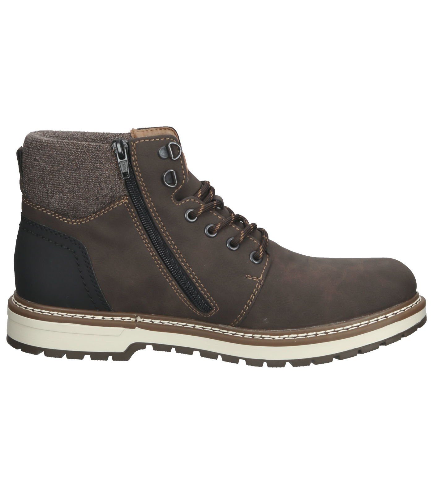 Rieker Stiefelette Lederimitat/Textil Schnürstiefelette