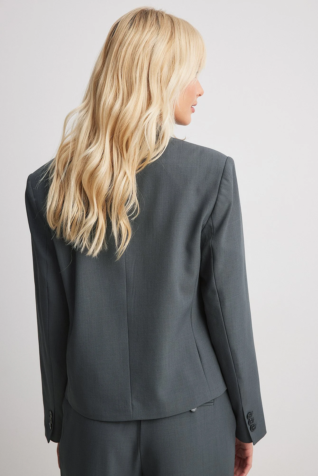 Gerader, zweireihiger Crop-Blazer