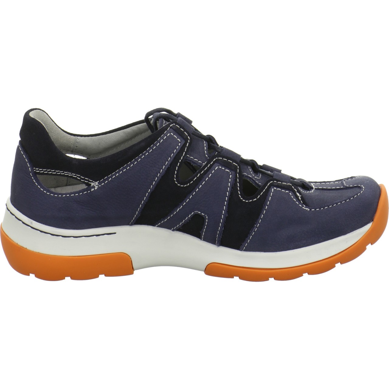 WOLKY Komfort Schnürer blau Nortec denim