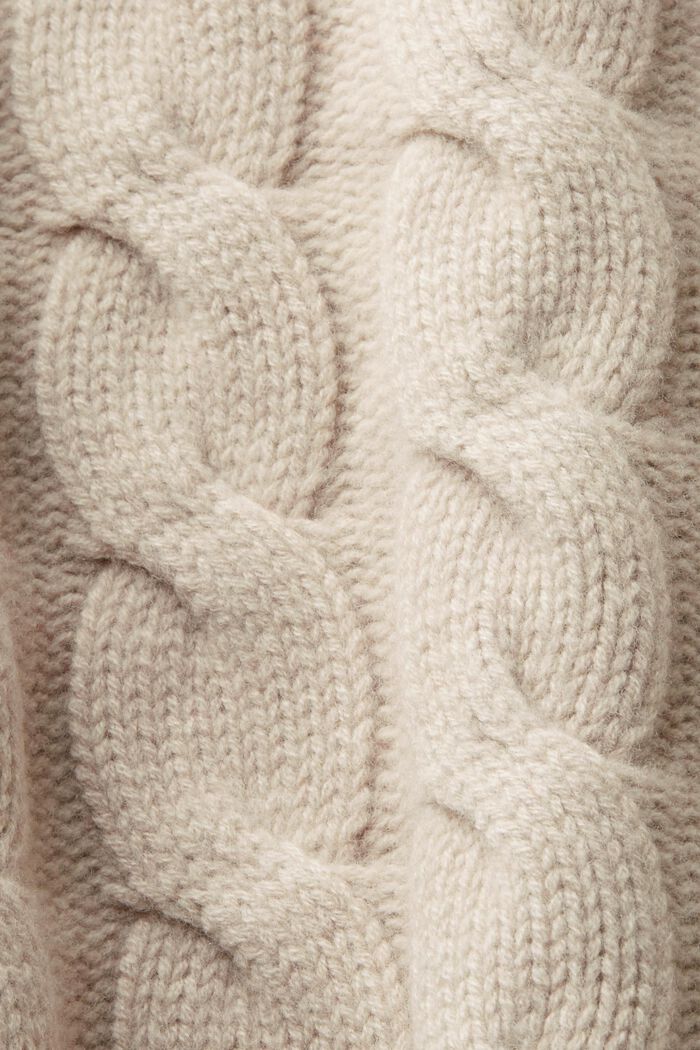 Zopfstrickpullover aus Wolle