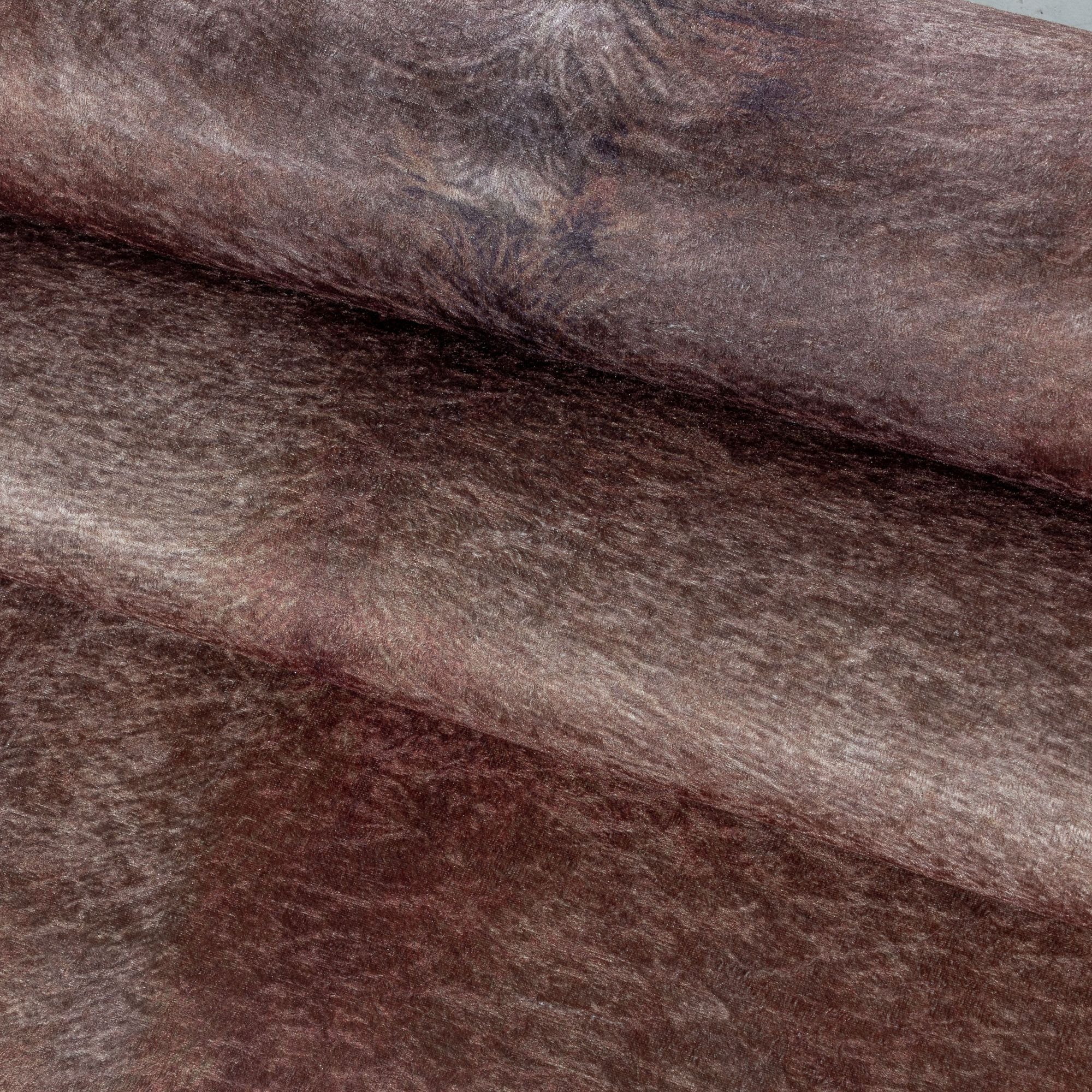 Fellteppich Rindsleder Imitat, Carpetsale24, Rund, Höhe: 7 mm, Fellteppich Kuhfell Rindsleder Imitat Digitaldruck Waschbar Rutschfest