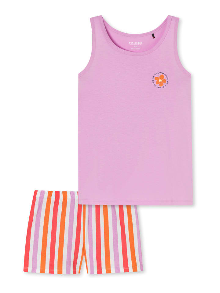 Schiesser Pyjama Organic Cotton in Rosa günstig kaufen