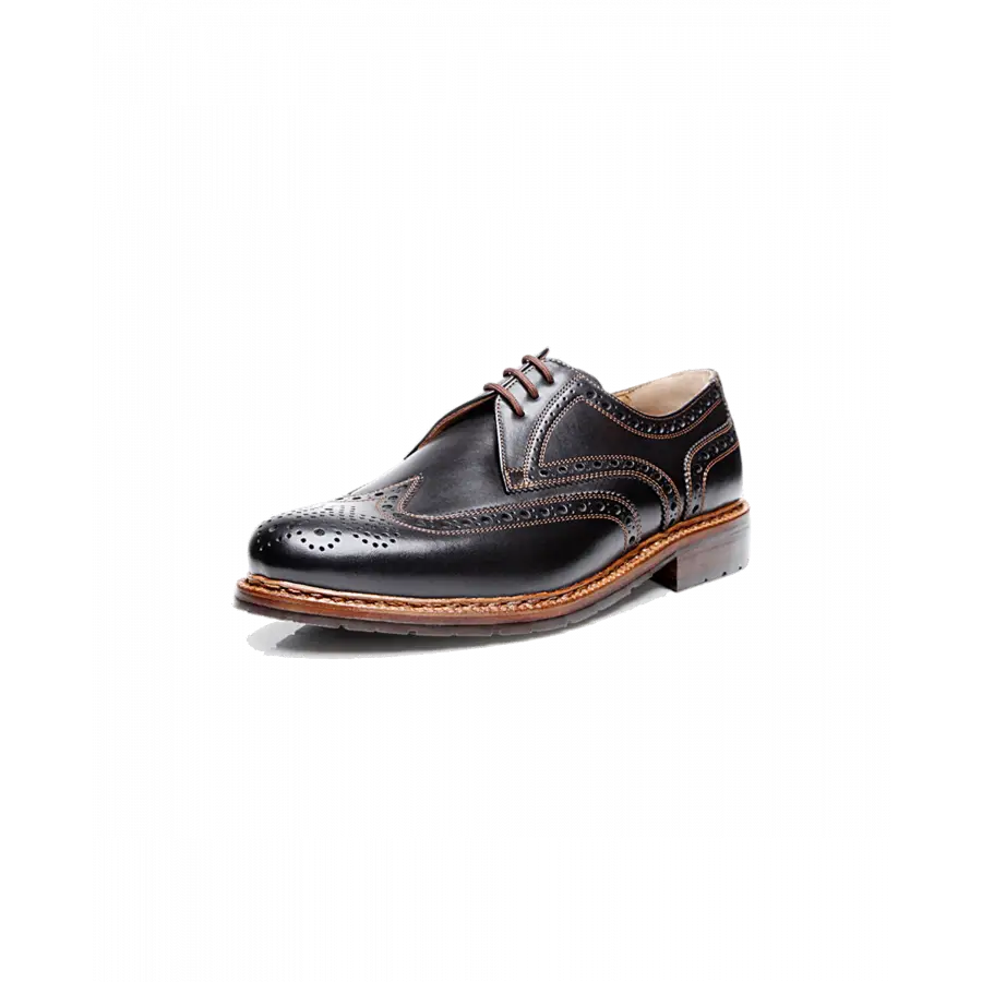 Heinrich Dinkelacker - Businessschuhe Derby JANOSH K FULL BROGUE FC Kalbsleder - schwarz