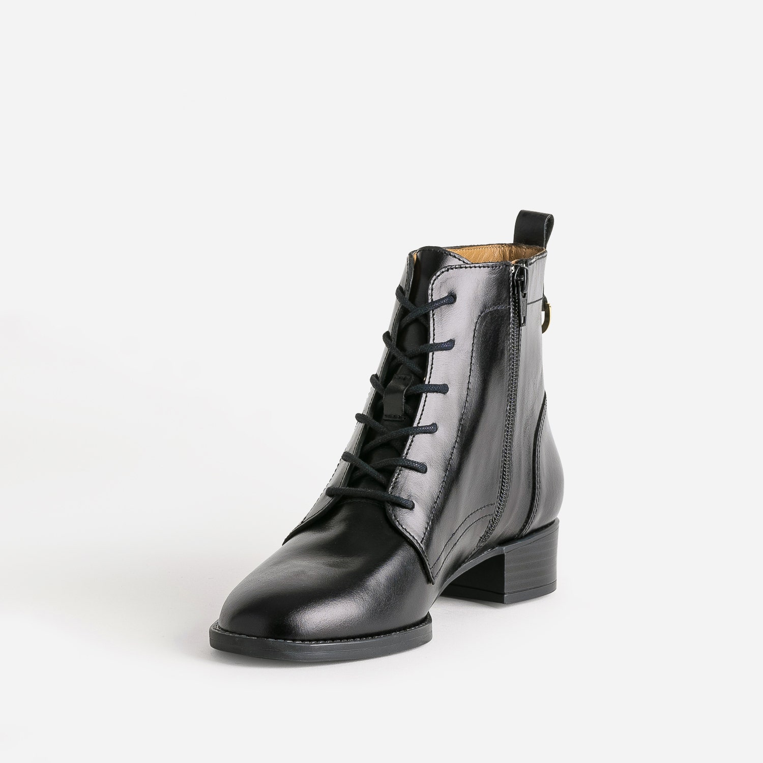 Bottine ERAM FLEX noir en cuir