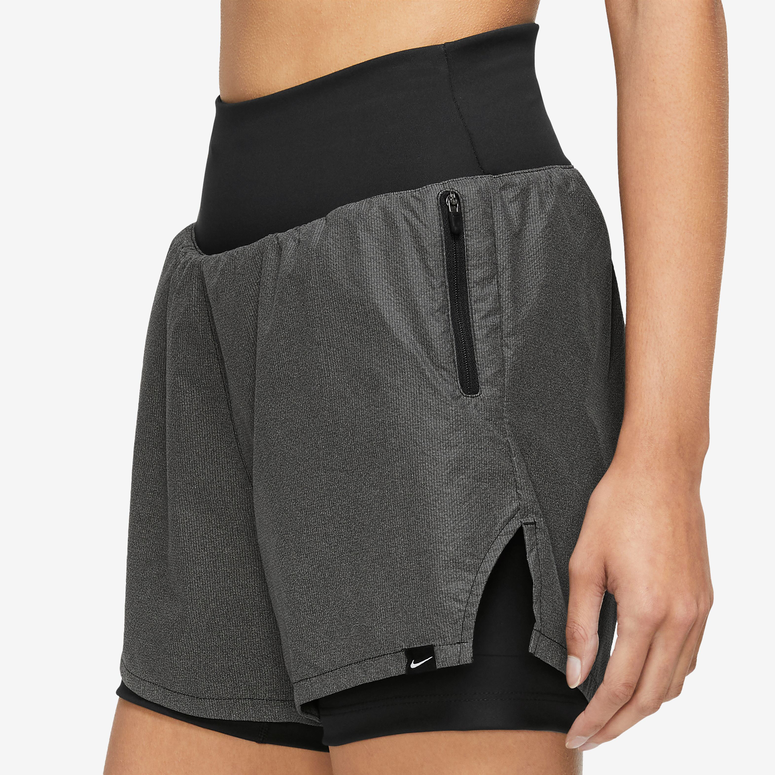 Dri-Fit Run Division Reflective Mid-Rise 3in Shorts Damen - Schwarz