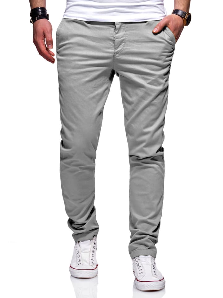behype Chinohose Heritage in grau günstig kaufen