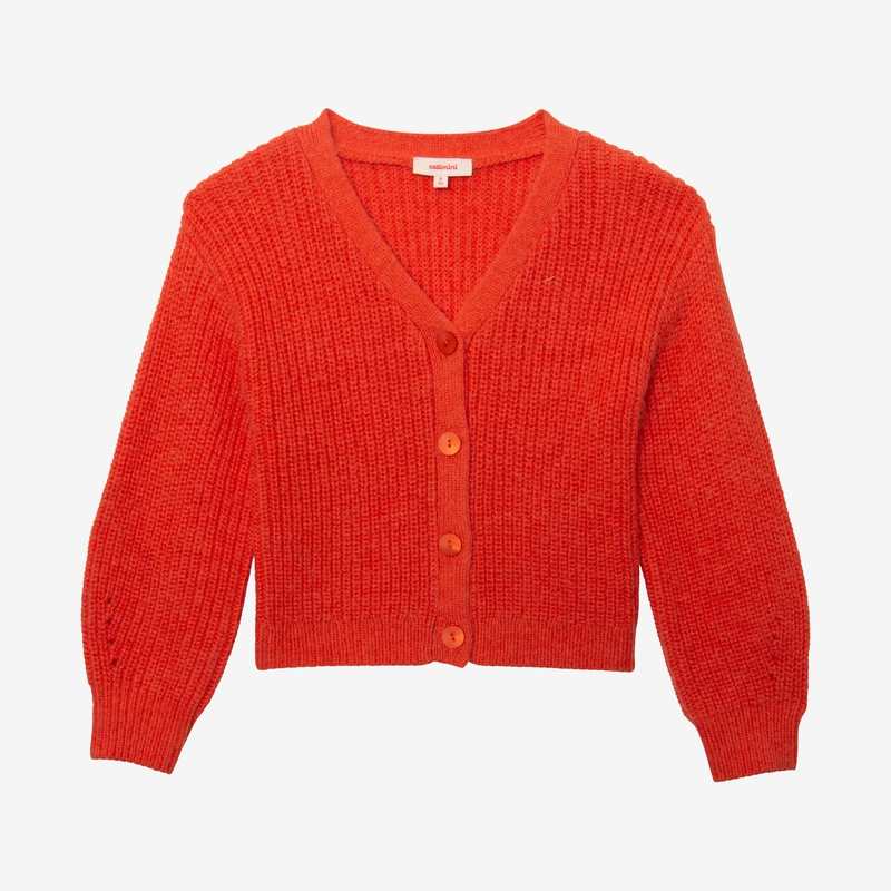 Cardigan fille tricot rouge Catimini