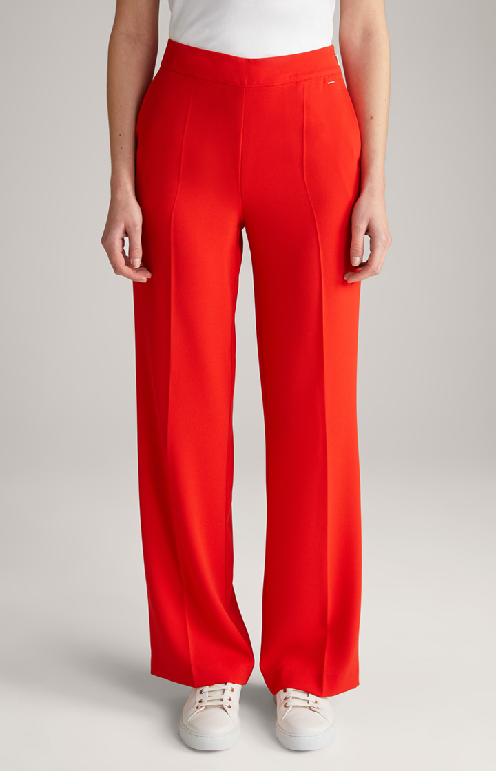 Crêpe-Marlenehose in Rot