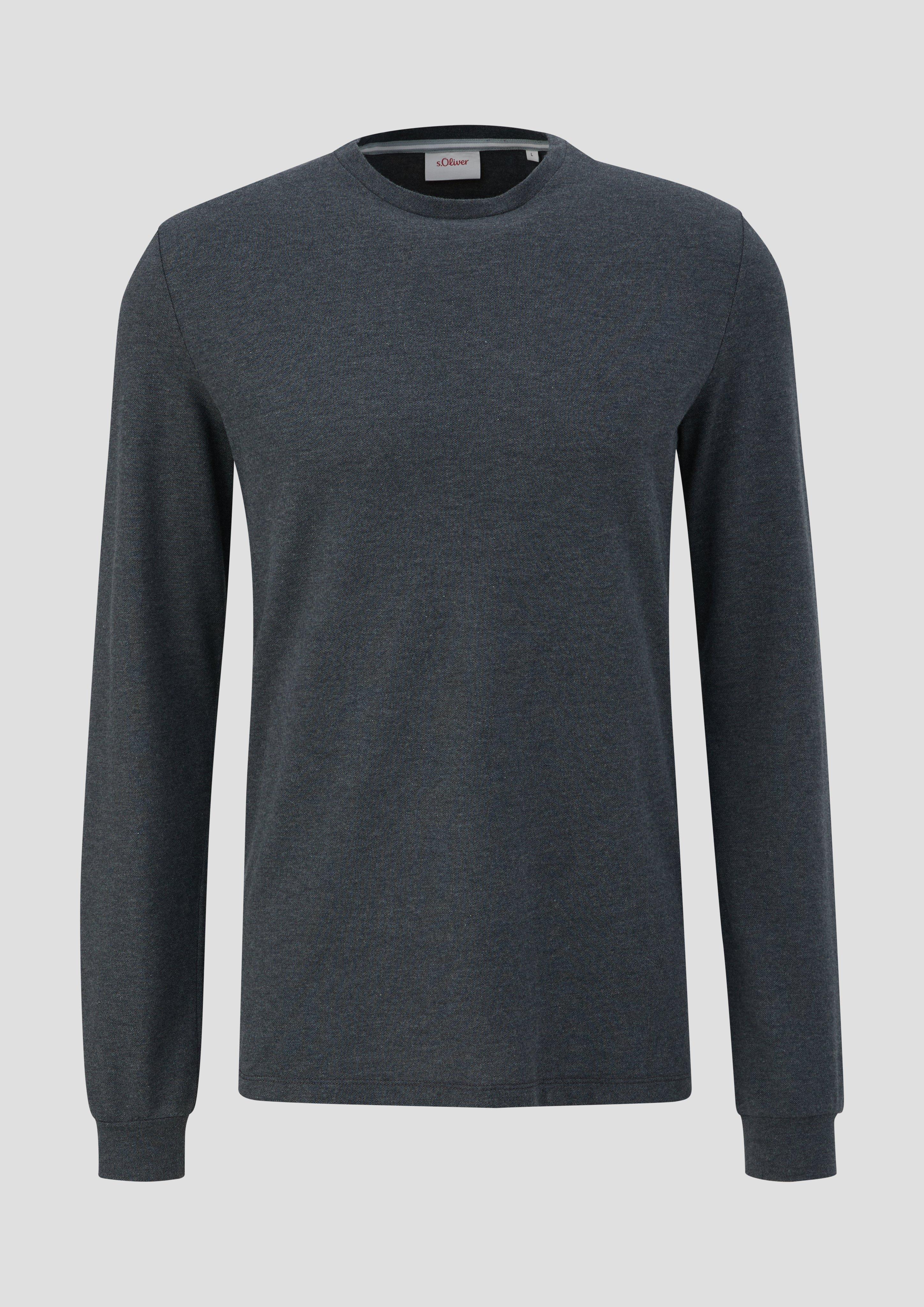 Piqué-Longsleeve aus Modalmix  2138646-9823