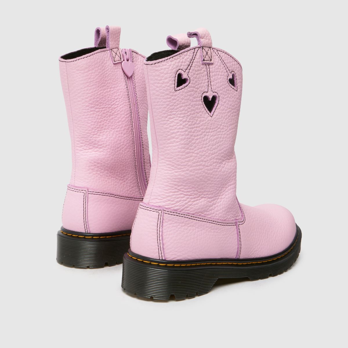 Dr Martens ljusrosa Bex Heart pull-on flickstövlar för barn