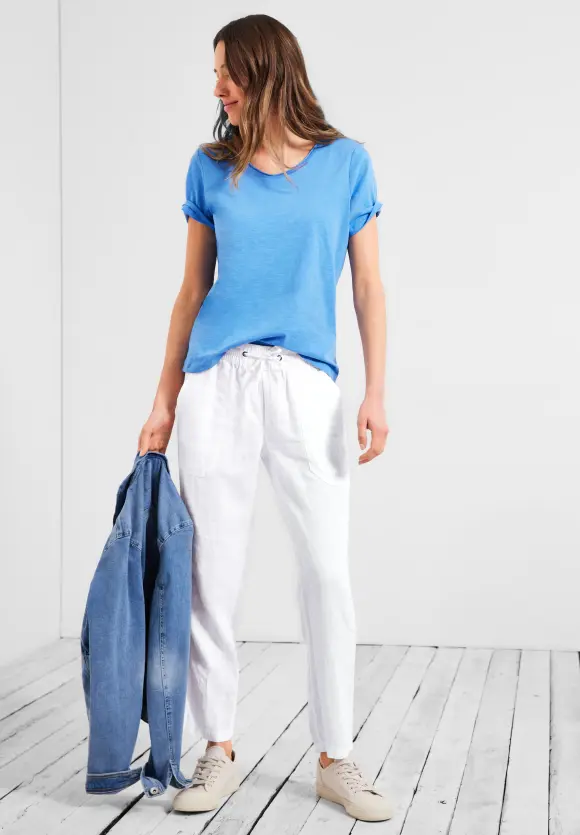 CECIL Leinen Casual Fit Hose