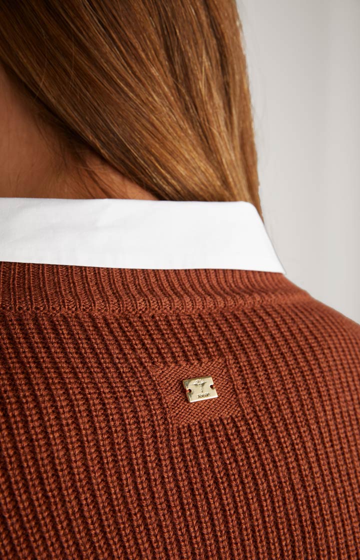 Strickpullover in Kupferbraun