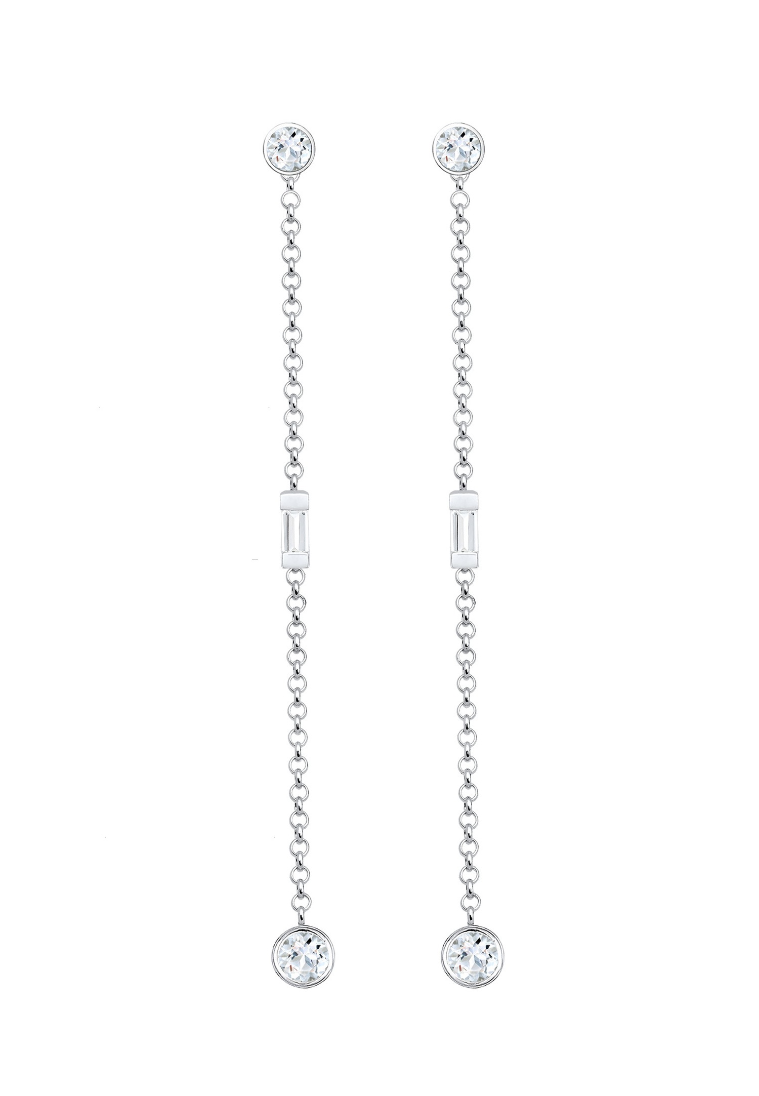 Elli PREMIUM Women's Modern Style Chain with a Topaz Stone in 925 Sterling Silver