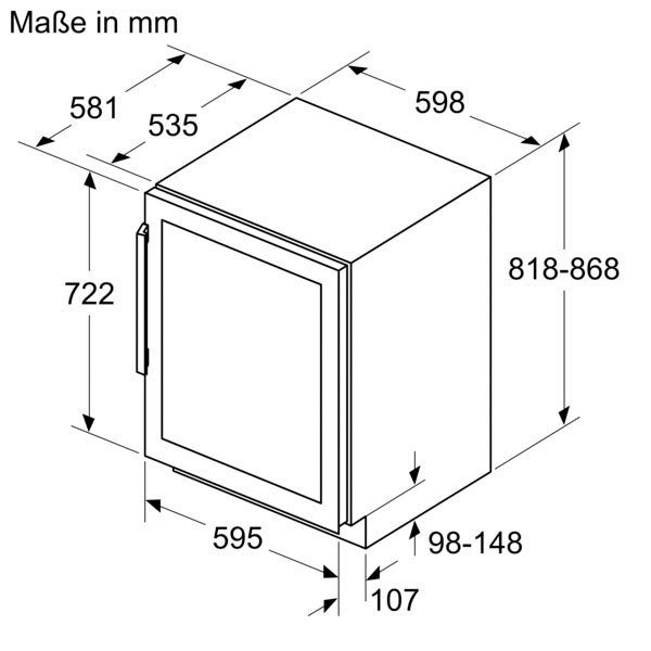 NEFF Getränkekühlschrank KU9213HG0, 81,8 cm hoch, 59,8 cm breit