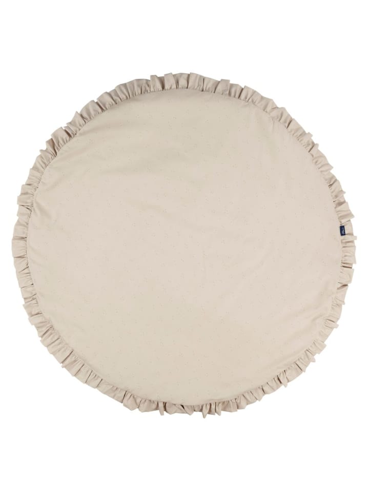 Alvi Krabbeldecke Rund - Organic Cotton 100 cm - Volant in beige günstig kaufen onesize