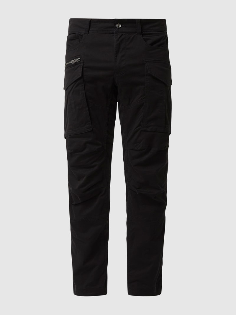 Cargohose mit Stretch-Anteil in schwarz