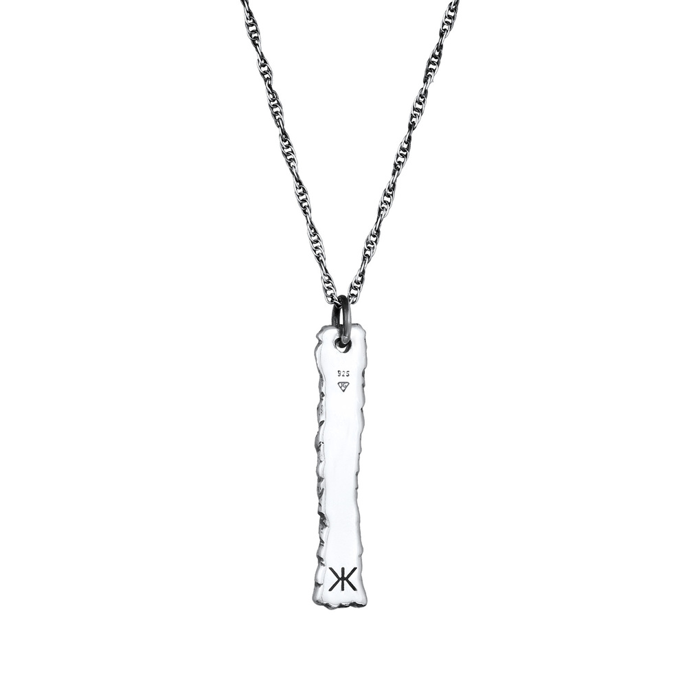 KUZZOI KUZZOI Collier Hommes Pendentif bâton de paix en argent sterling 925 collier