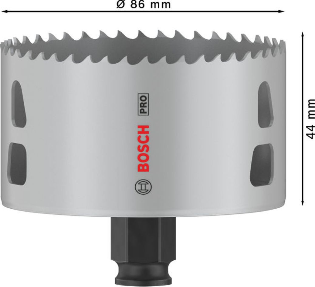 Bosch Blue Accessories 2608594405 PRO Multi Material PC Plus hulsav 86 mm