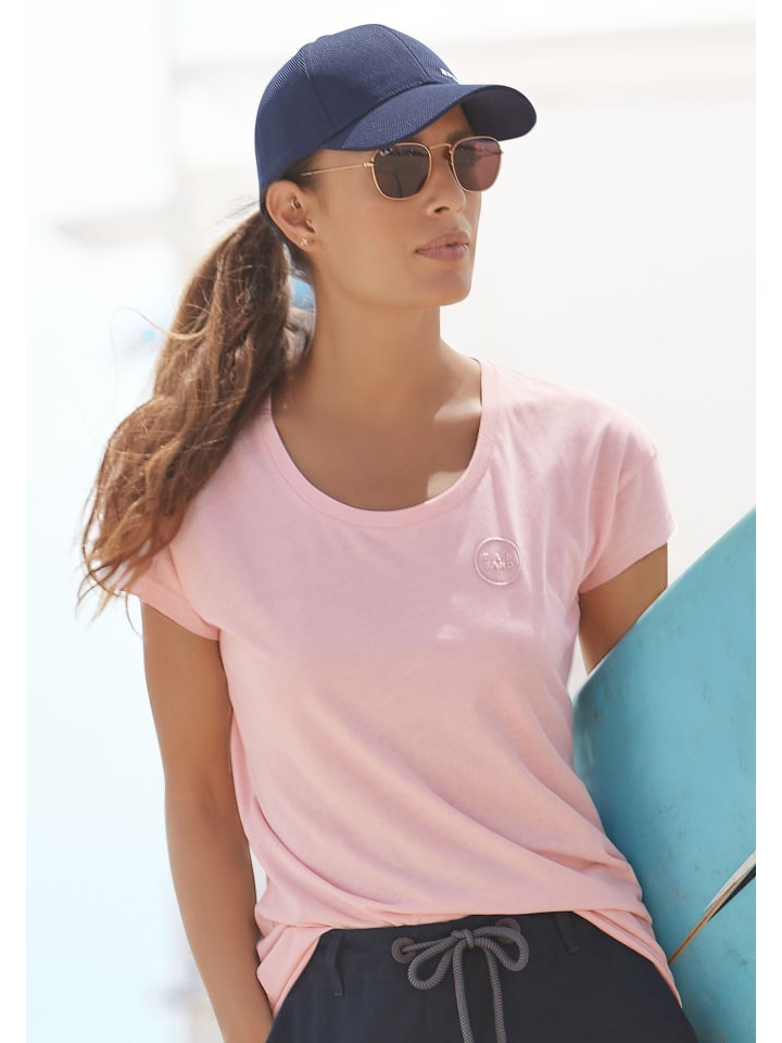 ELBSAND T-Shirt in rosé meliert günstig kaufen