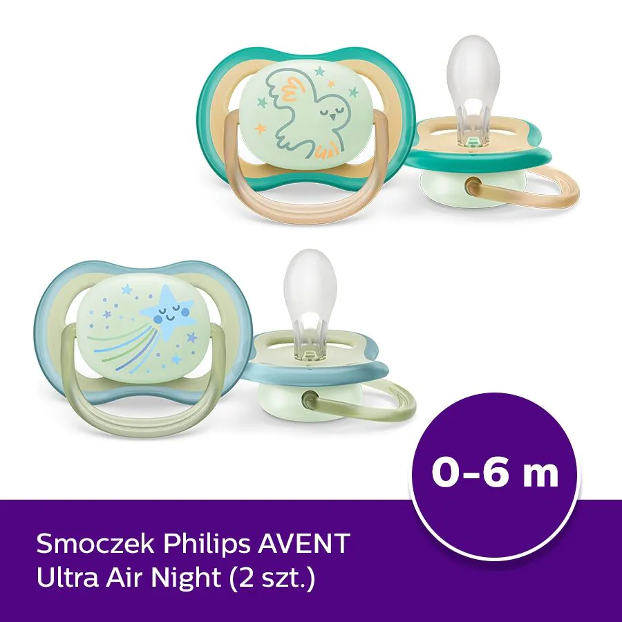 Avent Smoczek Ultra Air 0-6m, νύχτα
