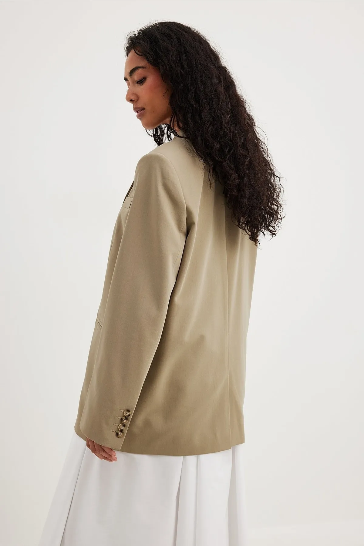 NA-KD  Blazer - Beige - Figurbetont