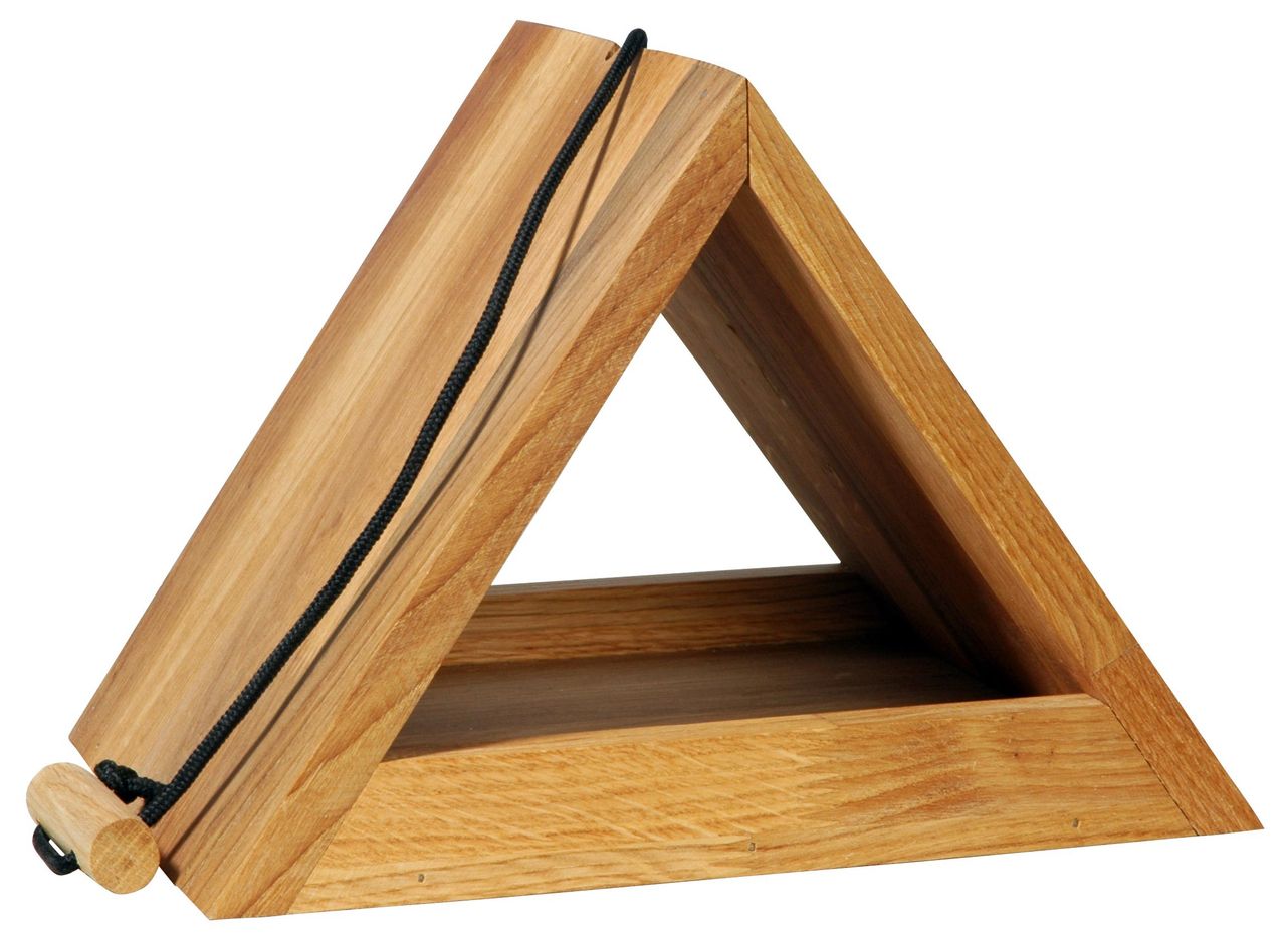 Luxus-Vogelhaus Futterspender, Eiche Dreieckig