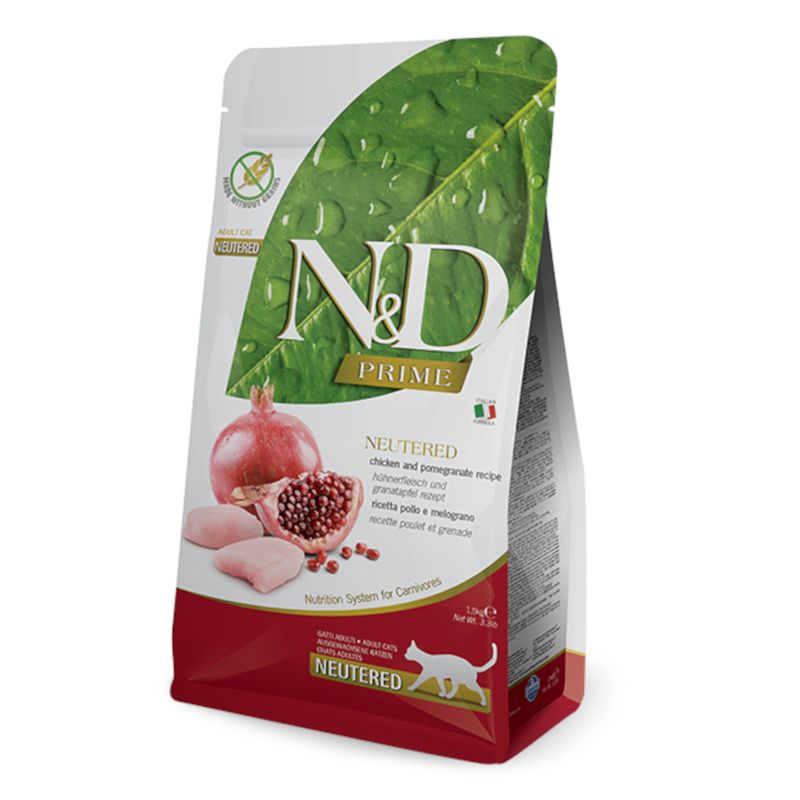 Farmina N&D getreidefrei Neutered mit Huhn & Granatapfel | bitiba