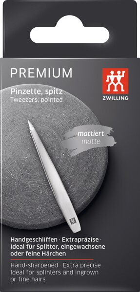 ZWILLING Beauty Premium Pinzette, spitz - silver Pinzette