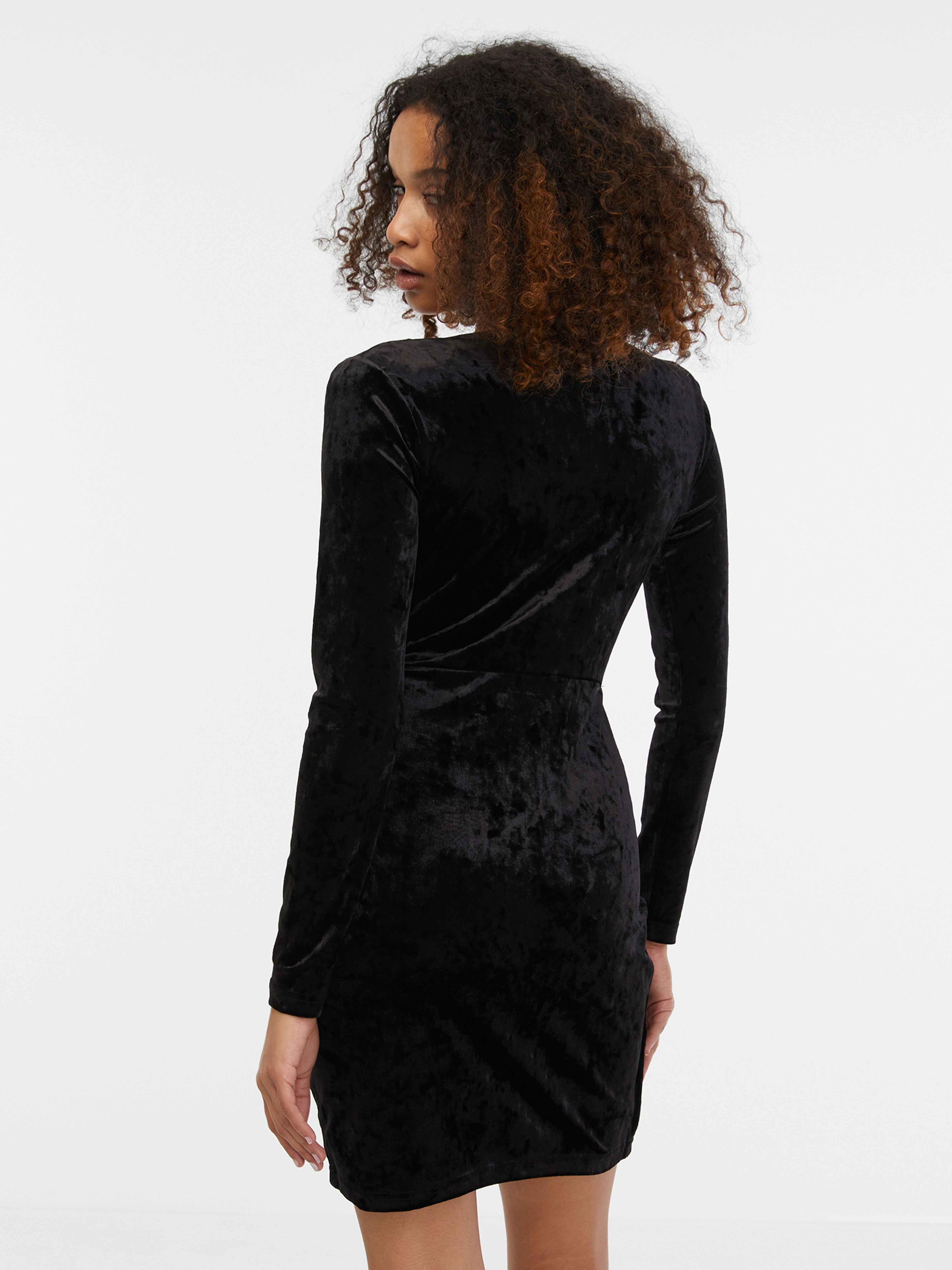 Schwarzes Damen-Samtkleid ORSAY
