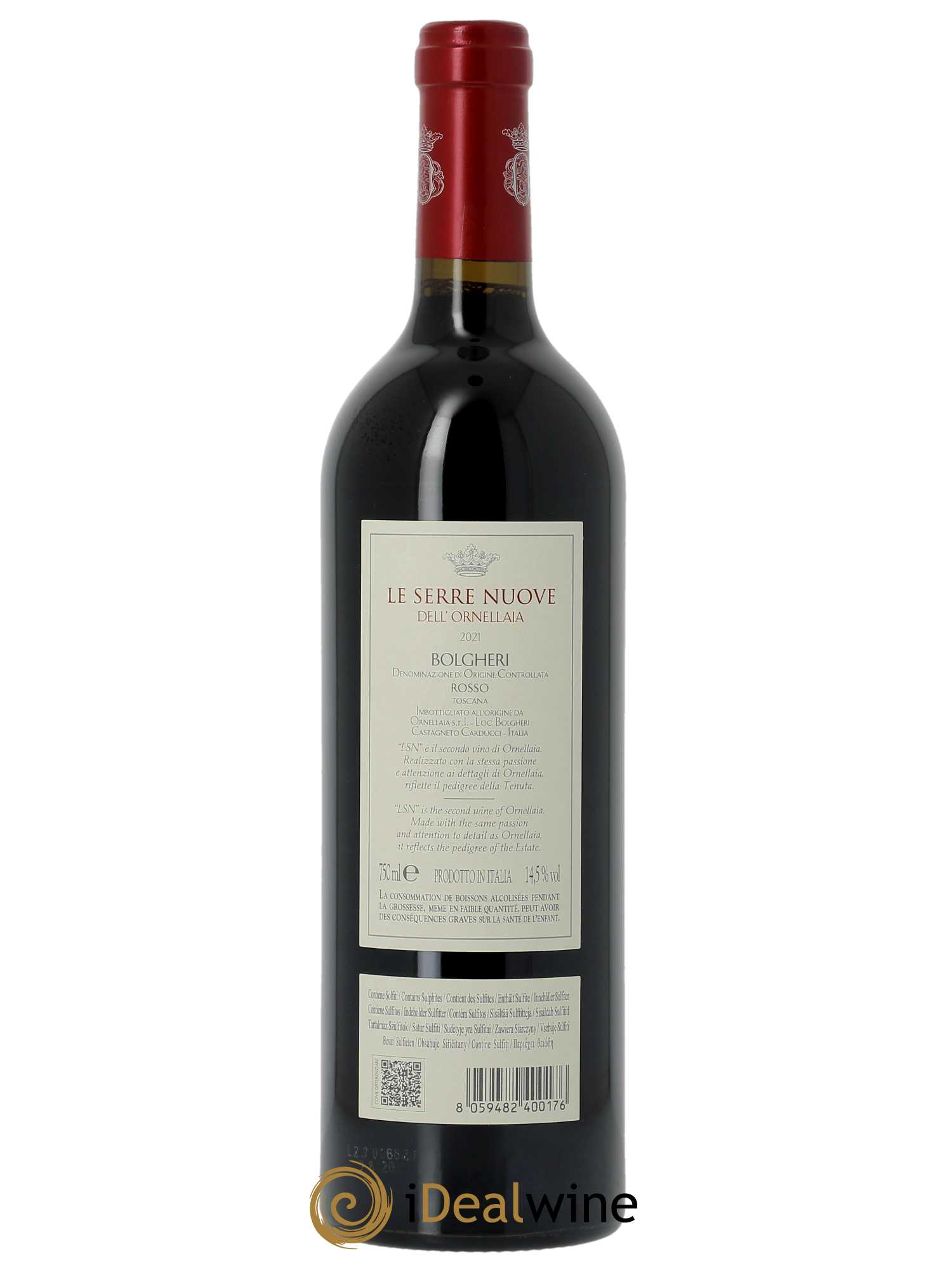 Bolgheri Tenuta Dell'Ornellaia DOC Le Serre Nuove dell'Ornellaia Frescobaldi  2021 - Lot de 1 Bouteille