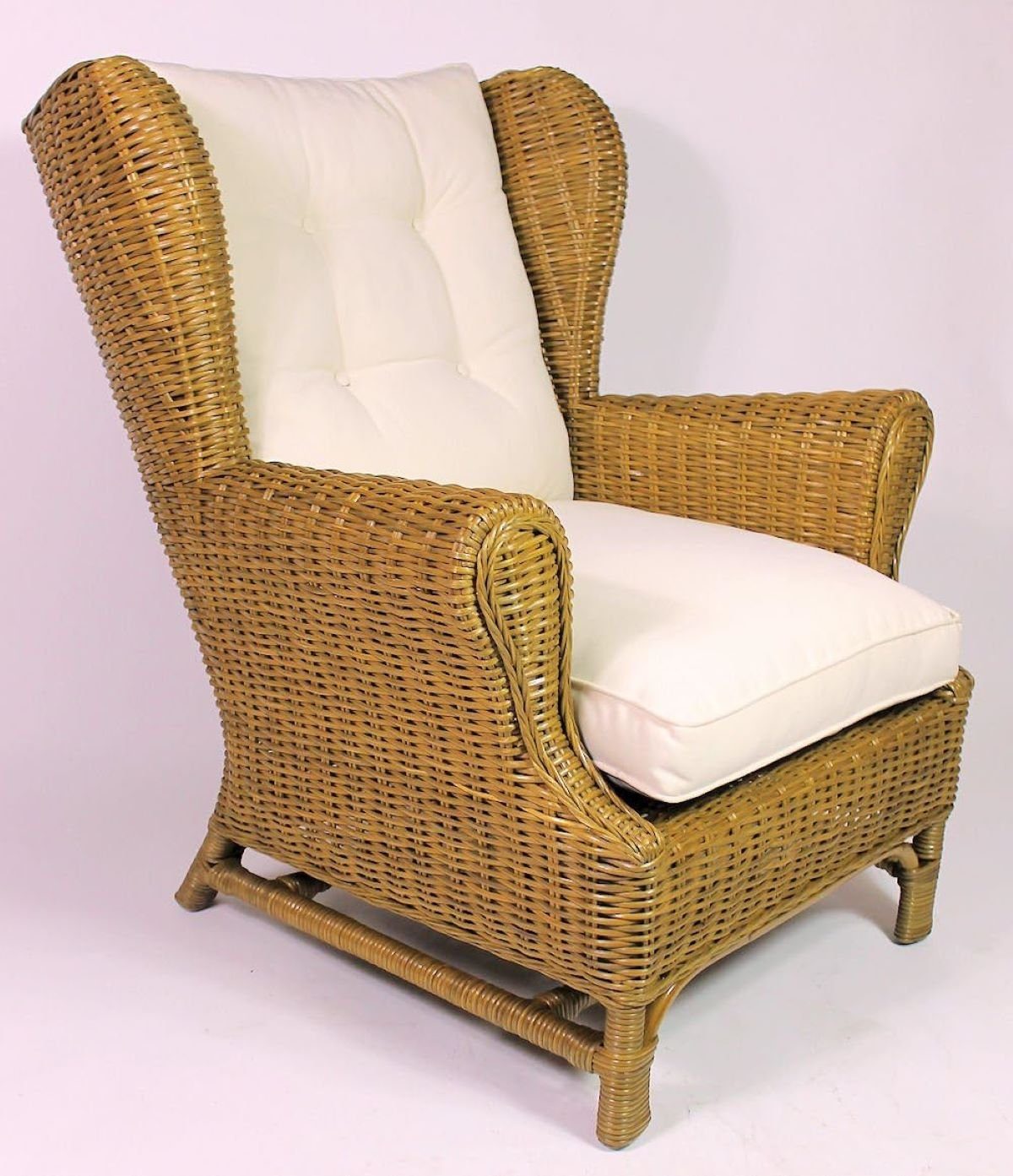 Rattani Rattanstuhl Rattansessel Rattan Ohrensessel King Chair honig