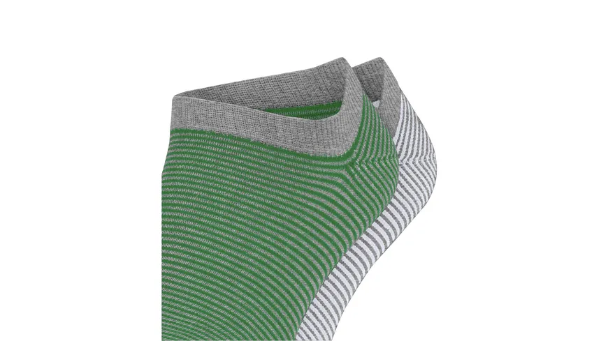 ESPRIT Herren Sneaker Socken Allover Stripe 2er Pack grün