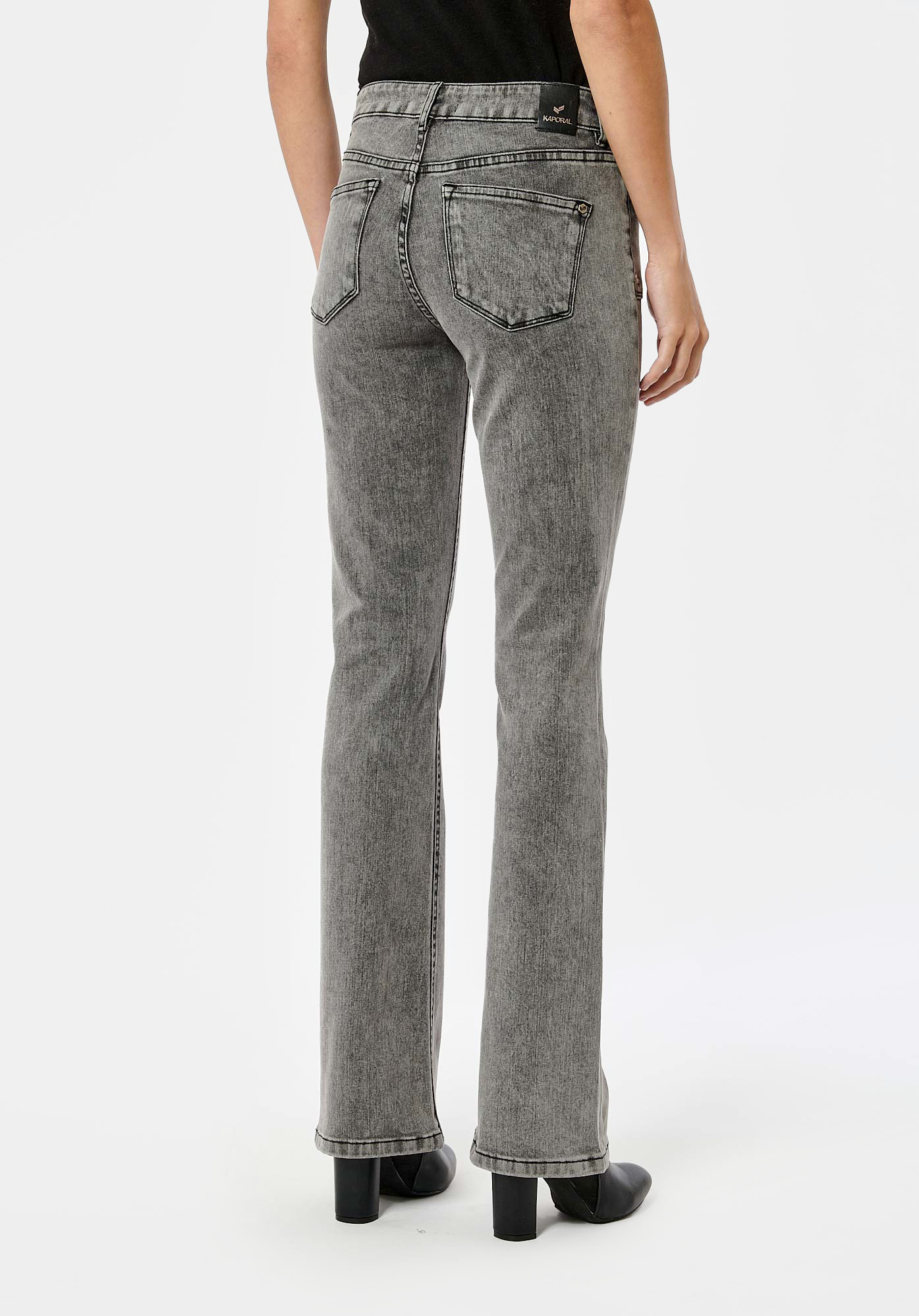 LUCKY  Jean bootcut gris Femme