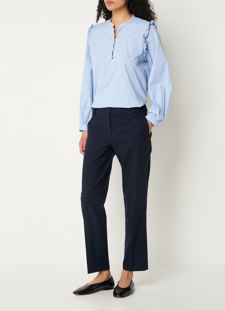 Pantaloni chino Tommy Hilfiger cu talie înaltă, buzunare laterale, croială ajustată