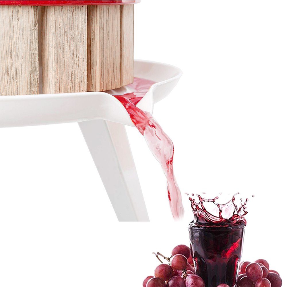UISEBRT Obstpresse 6 Liter Mechanische Saftpresse Weinpresse Apfelpresse Fruchtpresse, Manuell Obstmühle + Presstuch für Äpfel Birnen