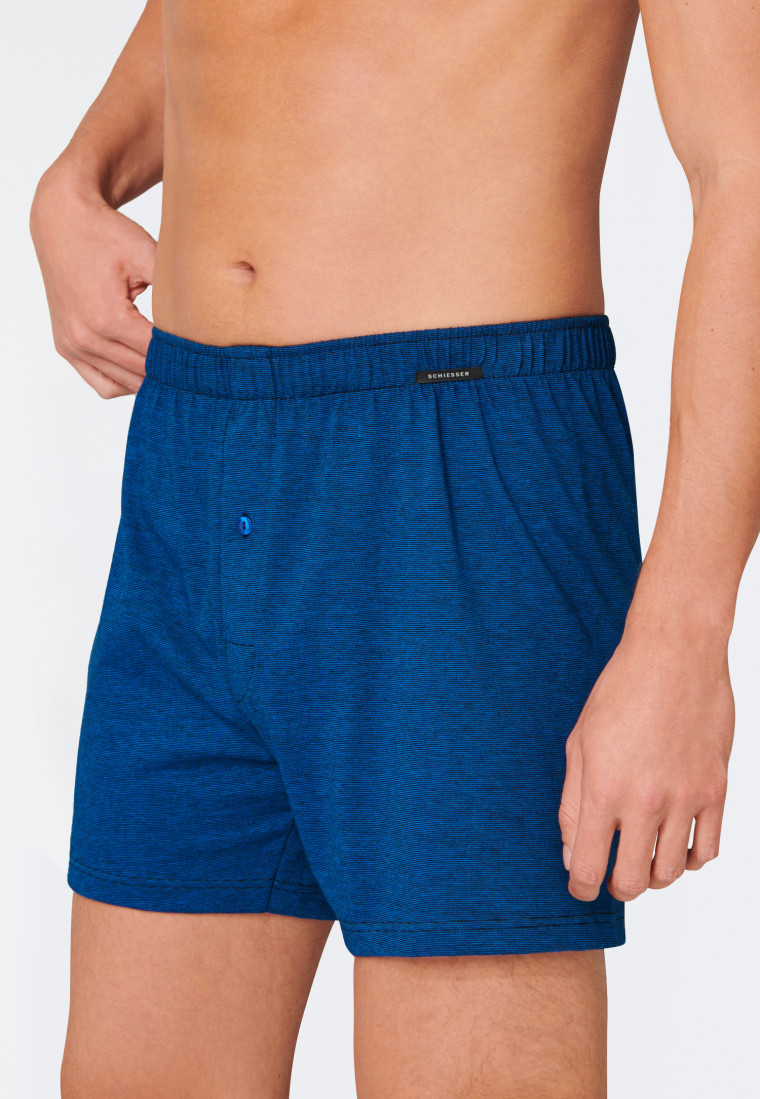 Boxershorts 2er-Pack Jersey schwarz/ blau - Boxershorts Multipack