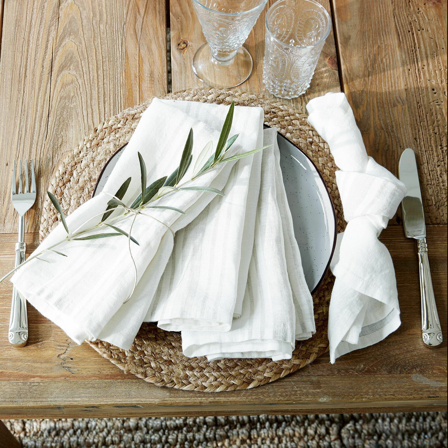 Abschirmdecke, Serviette 4er Set Nomain creme, Mirabeau