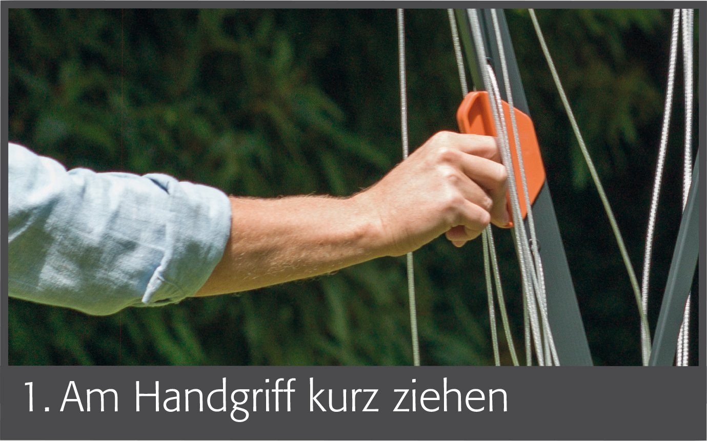 Juwel Wäschespinne Futura Elegant XXL LIFT Höhenverstellbar für 5-6 Wäscheladungen