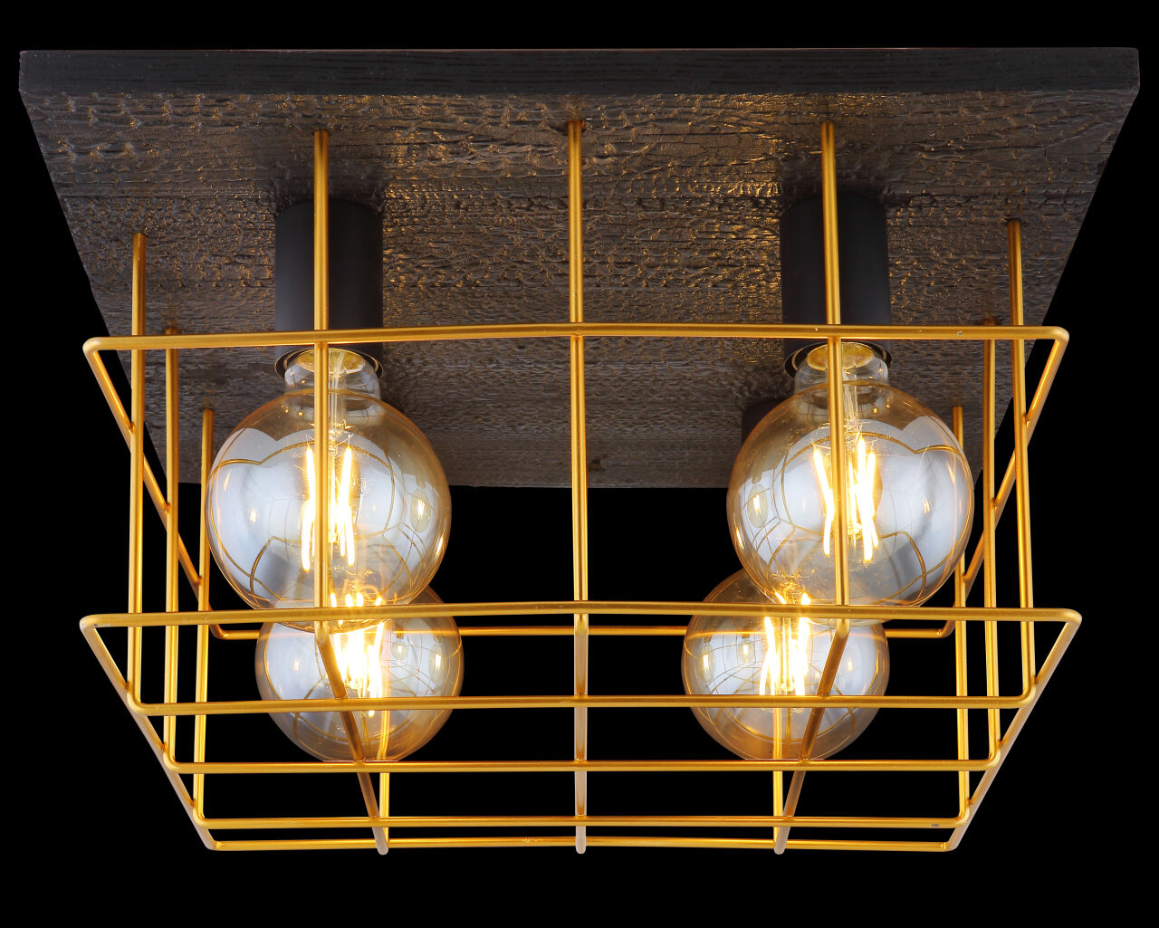 Globo Lighting - MERRIL - Deckenleuchte Metall schwarz, 4x E27