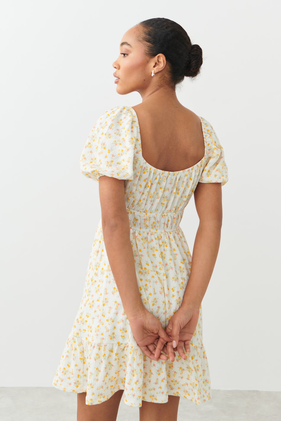 Knot detail mini dress