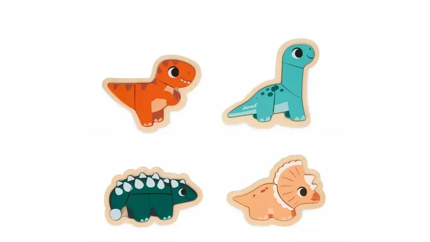 Janod - DINO - 4 EVOLUTIVE PUZZLES DINO