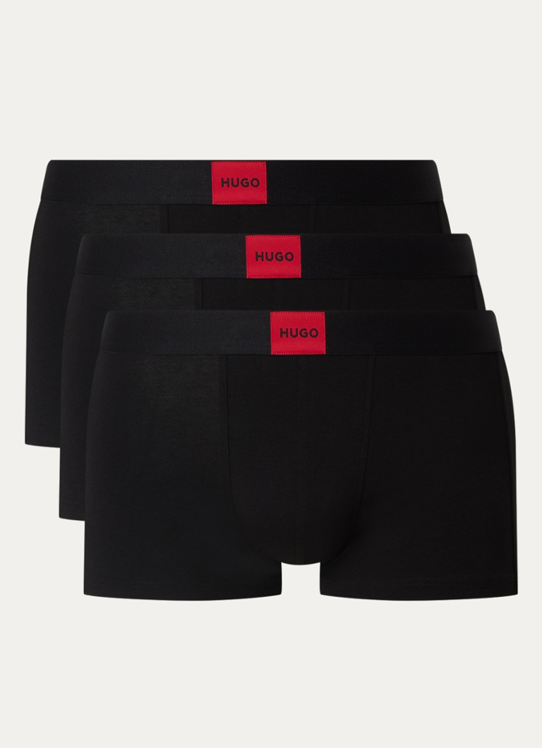 HUGO BOSS Galaxy boxeralsó logós szalaggal, 3 darabos csomagban