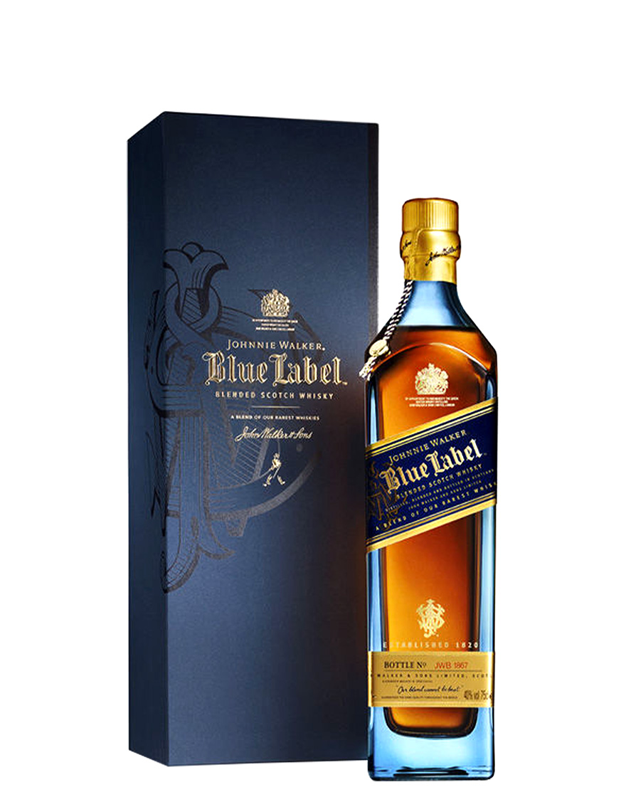Blended Scotch Whisky Blue Label Johnnie Walker 0,7 ℓ, En Étui
